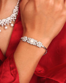 دستبند سرویس نقره جواهری مروارید دار