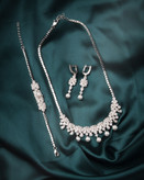 سرویس نقره جواهری مروارید دار